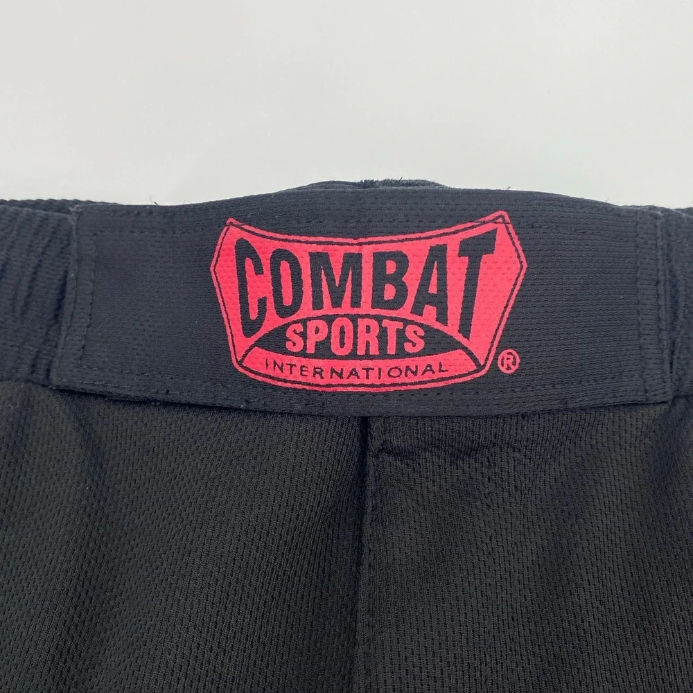 Combat Sports International MMA Fight Shorts Mens 36 Black Red Athletic UFC BJJ